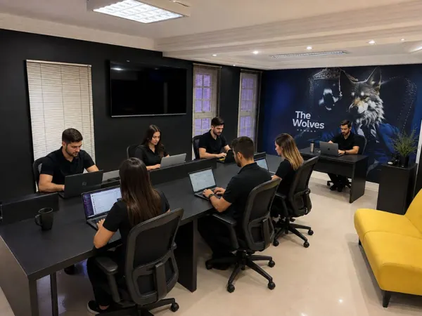 Consultores trabalhando no escritório